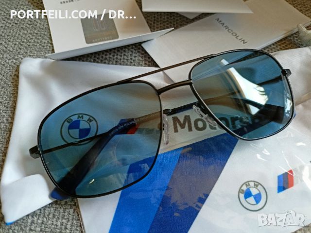 НОВИ мъжки слънчеви очила BMW Motorsport, черна рамка, авиатор, поляризация ОРИГИНАЛЕН ПРОДУКТ, снимка 2 - Слънчеви и диоптрични очила - 45463112