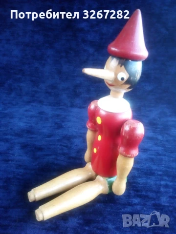 Палячо,Кукла,Пинокио,Дърво,Старинна, снимка 14 - Антикварни и старинни предмети - 50999264