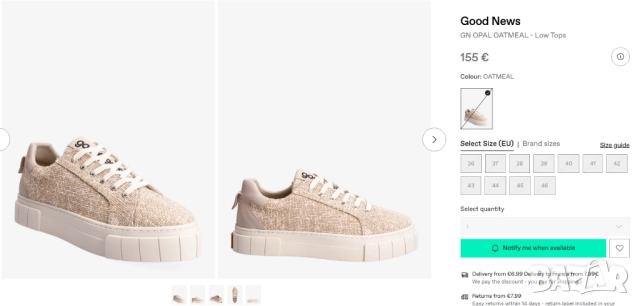 обувки / сникърси / Good News GN OPAL OATMEAL номер 43, снимка 2 - Други - 51841186