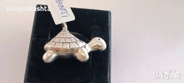 Сребърна висулка Костенурка-2,49гр/925, снимка 2 - Колиета, медальони, синджири - 54123447