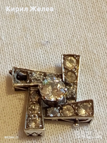 Сребърна висулка с кристали Сваровски стил и елегантност 42476, снимка 8 - Колиета, медальони, синджири - 52848209