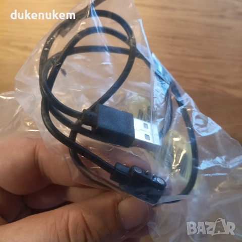 Магнитен USB кабел за зареждане на смарт часовник ZKCREATION – 2 Pin, снимка 3 - Смарт гривни - 53172258