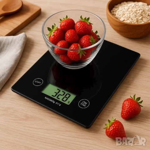 Кухненска везна Rosberg Premium, 5 кг., LCD екран, снимка 3 - Друга електроника - 51948117