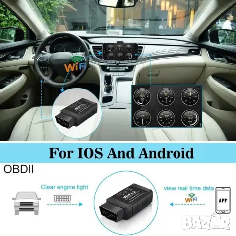 OBDII WIFI ELM327 v1.5 скенер, снимка 3 - Аксесоари и консумативи - 47010453