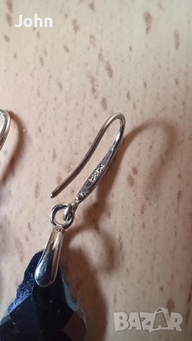 Сребърни Обеци от Англия, снимка 6 - Обеци - 52732360