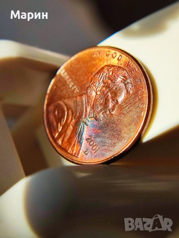 Мемориална монета 2001-D Lincoln One Cent нова с грешка в двойното ламиниране, снимка 6 - Нумизматика и бонистика - 53069900