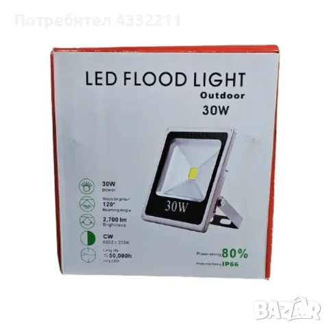 S L I M LED прожектор 30W/50W СУПЕР ВИСОКО КАЧЕСТВО, снимка 2 - Други стоки за дома - 48522610