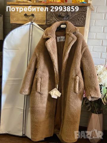 Палто камилска вълна+кашмир* teddy bear max mara Icon coat, снимка 2 - Палта, манта - 34856101