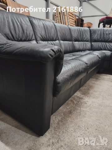 Ъглов диван от естествена кожа , снимка 4 - Дивани и мека мебел - 54100105
