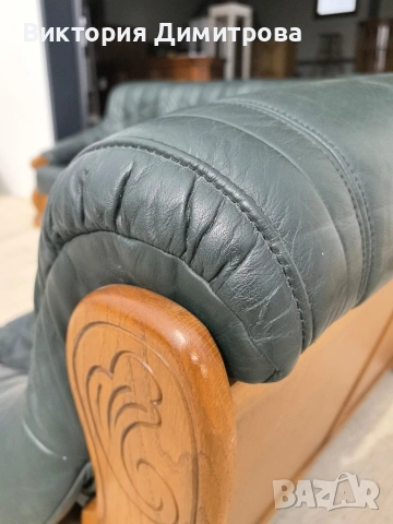 Ъглов диван - Естествена кожа , снимка 11 - Дивани и мека мебел - 53851796