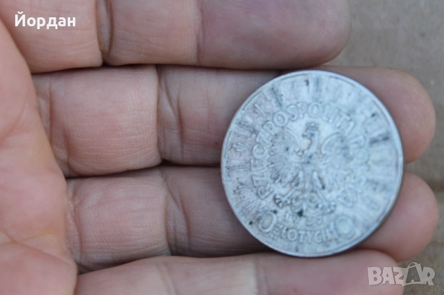 ''10 злоти Полша 1937-ма година'' , снимка 2 - Нумизматика и бонистика - 51795775