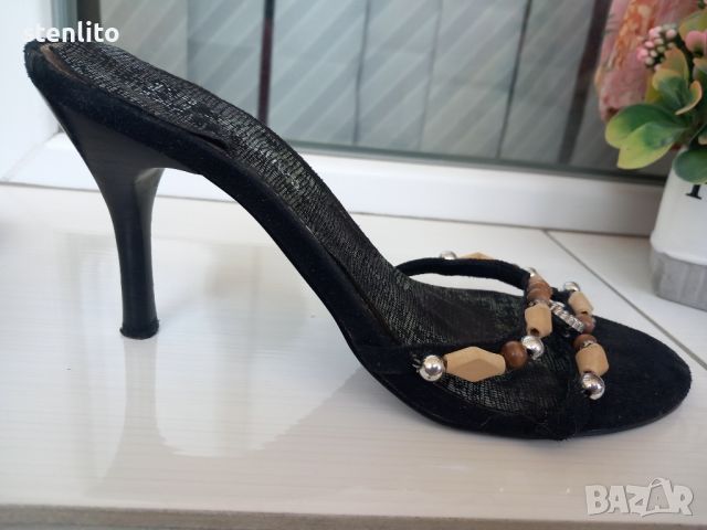  Елегантни чехли на ток, снимка 2 - Дамски обувки на ток - 45900630