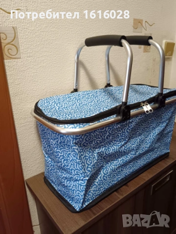 Хладилна чанта.Сгъваема пазарска кошница за пикник,плаж., снимка 4 - Хладилни чанти - 50177891
