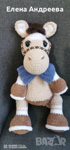 Ръчно плетена детска играчка сладко магаренце