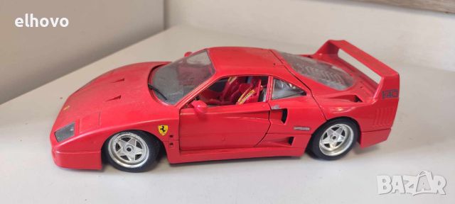 Метална количка Ferrari F40 1987 Burago 1:18, снимка 3 - Колекции - 46670402