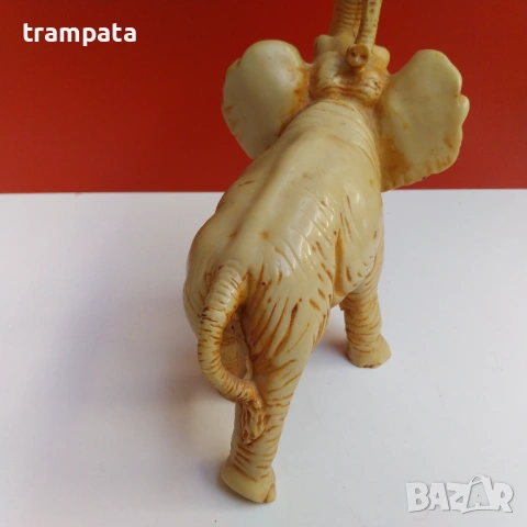 НАЙ ДОБРАТА ОФЕРТА Стара фигура на слон от  алабастър 25см., снимка 5 - Антикварни и старинни предмети - 53181815