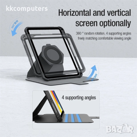 NILLKIN Bumper Leather Case Pro калъф за for iPad (2025) / 10.9 (2022) със слайд капак за камера и с, снимка 3 - Калъфи, кейсове - 53231375