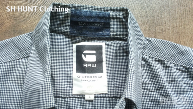 G-Star COMFORT SP BAKERO CHECK Shirt размер M / L мъжка еластична риза 9-63, снимка 10 - Ризи - 52159865