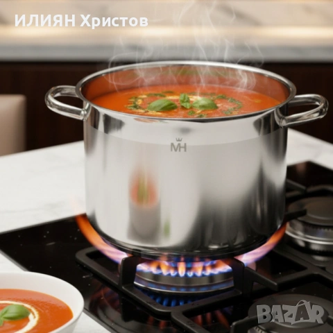 Неръждаема тенджера - MERCURY HAUS COSMO PREMIUM – издържа натоварване, готви равномерно и служи с г