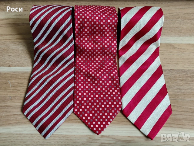 Червени копринени вратовръзки 1, снимка 3 - Други - 53844590