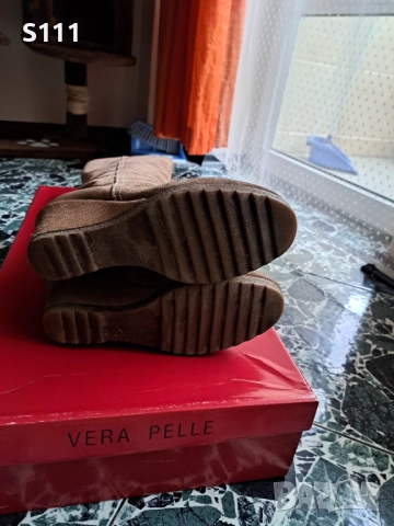 Луксозни ботуши Vera Pelle Italy естествен велур, снимка 6 - Дамски ботуши - 52672280