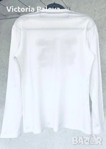 Ефектна бяла блуза с 3D релефна бродерия - "Good Boys Go To Heaven", снимка 7 - Блузи с дълъг ръкав и пуловери - 54189359