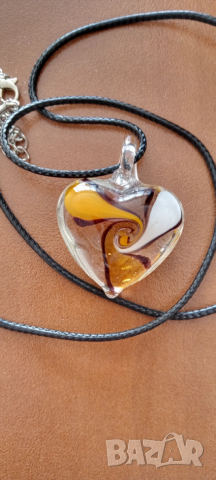 Мурано стъкло. Колие , снимка 3 - Колиета, медальони, синджири - 53743862