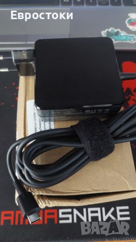 Зарядно устройство за лаптоп Hp/Lenovo/Asus/Chrome Book USB Type C 65W, снимка 2 - Части за лаптопи - 46319176