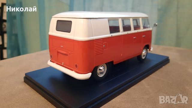 1960 Volkswagen Type 2 Bus T1 1:24 Whitebox/Hachette Diecast Колекционерски модел количка, снимка 8 - Колекции - 45092258