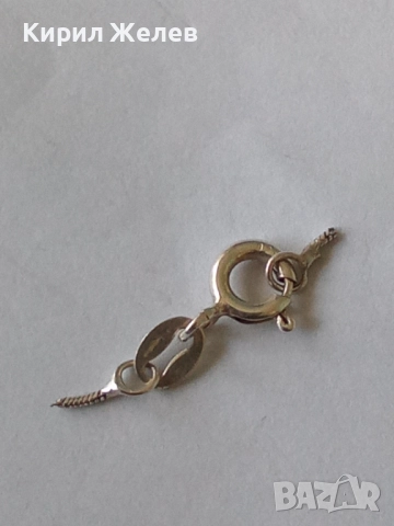 Сребърна карабинка закопчалка 43134, снимка 5 - Колиета, медальони, синджири - 52243810