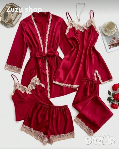 Комплект нощница от 5 части, налична в различни цветове, снимка 8 - Нощници - 53056568