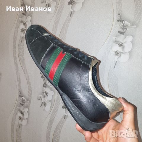 Мъжки обувки / маратонки GUCCI Classic Red & Green Stripes Leather , снимка 6 - Спортно елегантни обувки - 46146721