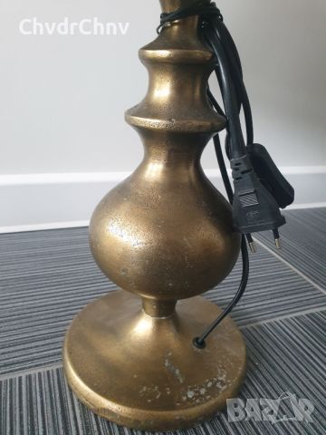 Две месингови/бронзови настолни лампи, снимка 4 - Настолни лампи - 46475286