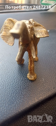 Късметлийски слон от бронз, снимка 2 - Декорация за дома - 52847580