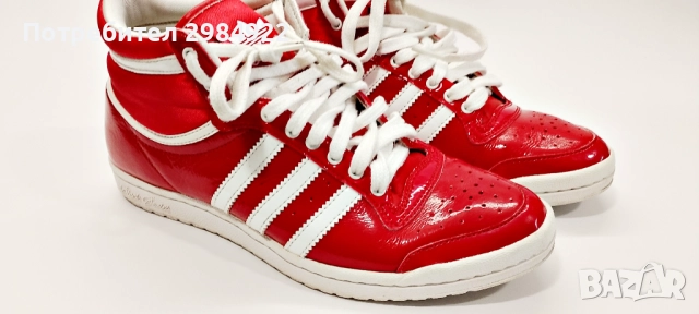 Редки червени маратонки Adidas Sleek Series Hi Top Размер 37 1/3 UK 4 1/2 G61361 US 6, снимка 2 - Маратонки - 52933029