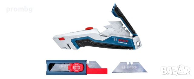 Bosch професионален макетен нож, скалпел, резец, СИН ЦВЯТ, снимка 5 - Други инструменти - 31171144