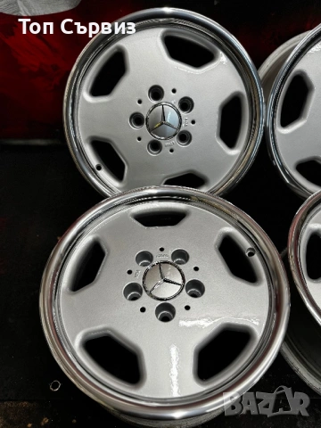 Ретро алуминиеви джанти за Мерцедес, MONOBLOCK, 15 цола, 5х112, снимка 6 - Гуми и джанти - 53620998