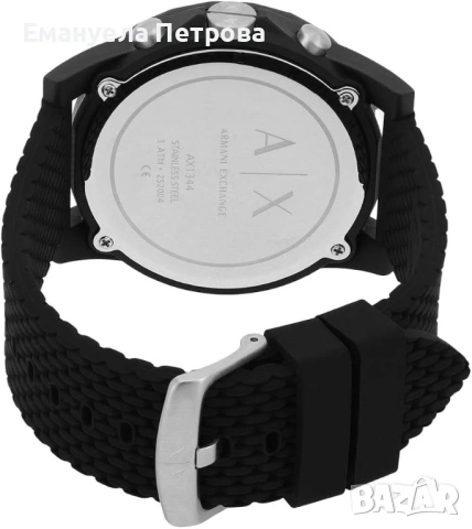 ARMANI EXCHANGE Часовник с хронограф и силиконова каишка, снимка 3 - Мъжки - 54013937