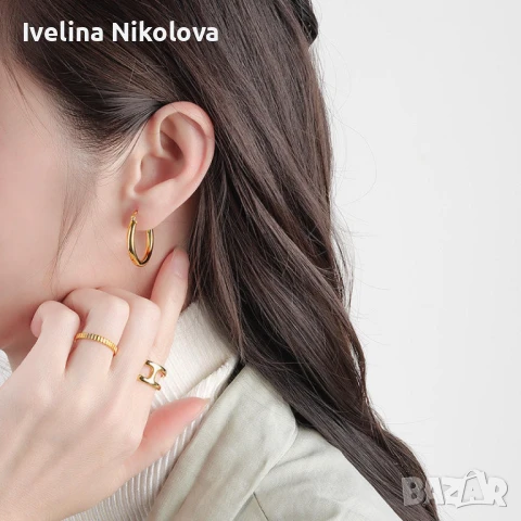 дамски кръгли обеци, снимка 2 - Обеци - 51385565