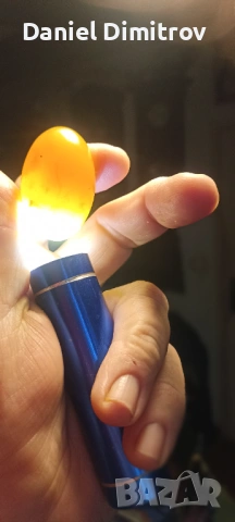 Голямо кехлибарено зърно от стара броеница, снимка 5 - Други ценни предмети - 53987905