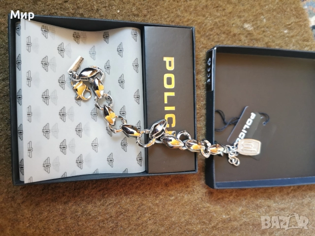 Мъжка елегантна гривна от POLICE , снимка 3 - Гривни - 52927444
