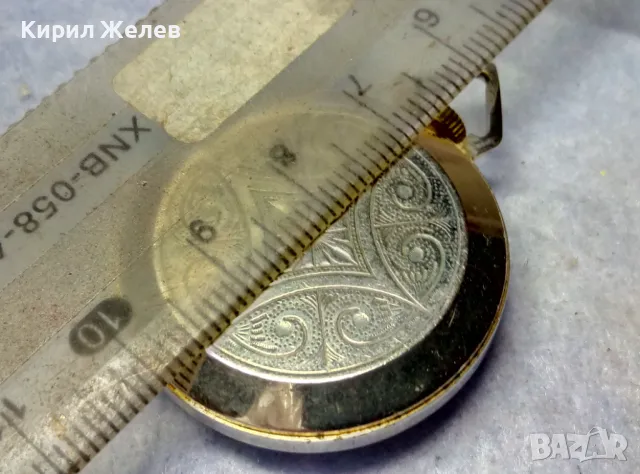 LUCERNE SWISS MADE Стар ОРНАМЕНТИРАН ЛЕКСОЗЕН ПОЗЛАТЕН ДЖОБЕН ЧАСОВНИК със СРЕБЪРЕН КАПАК 50136, снимка 4 - Антикварни и старинни предмети - 49487223