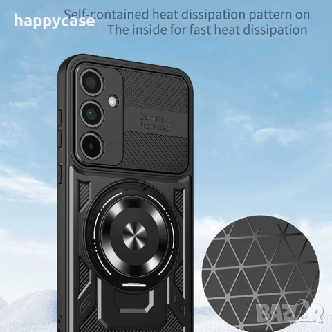 Samsung Galaxy A17 / RUGGED MAGSAFE Удароустойчив кейс гръб калъф с пръстен, снимка 10 - Калъфи, кейсове - 53433910