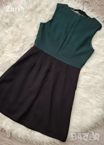 Кукленска рокля в зелено-черно-бежово цветове, снимка 4 - Рокли - 52787340