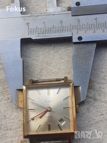 Мъжки механичен часовник Слава - 20 микрона позлата, снимка 7 - Антикварни и старинни предмети - 52695406