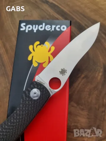 Сгъваем джобен нож Spyderco Capara,Carbon Fiber, снимка 4 - Ножове - 49294977