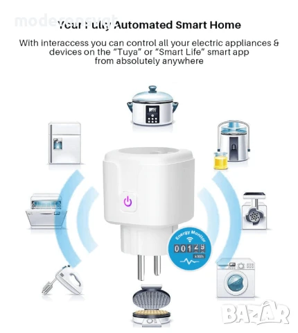 WiFi Смарт контакт 16А Smart Life, снимка 7 - Друга електроника - 51274175