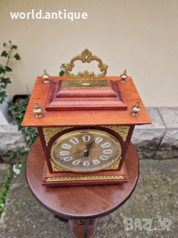 Страхотен антикварен немски каминен часовник Legend , снимка 4 - Антикварни и старинни предмети - 52266286