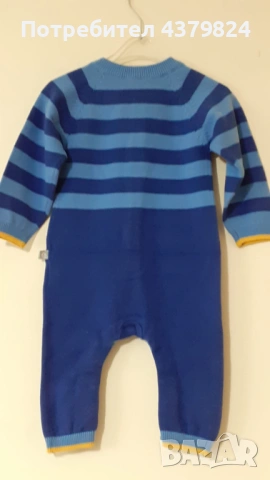 Нов немски гащеризон   за момченце р.56, с этикет, без никакви забележки, 100% памук., снимка 2 - Бебешки гащеризони - 53463995