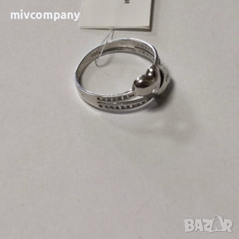 Златен пръстен 1.92гр.(бяло злато), снимка 2 - Пръстени - 51910629